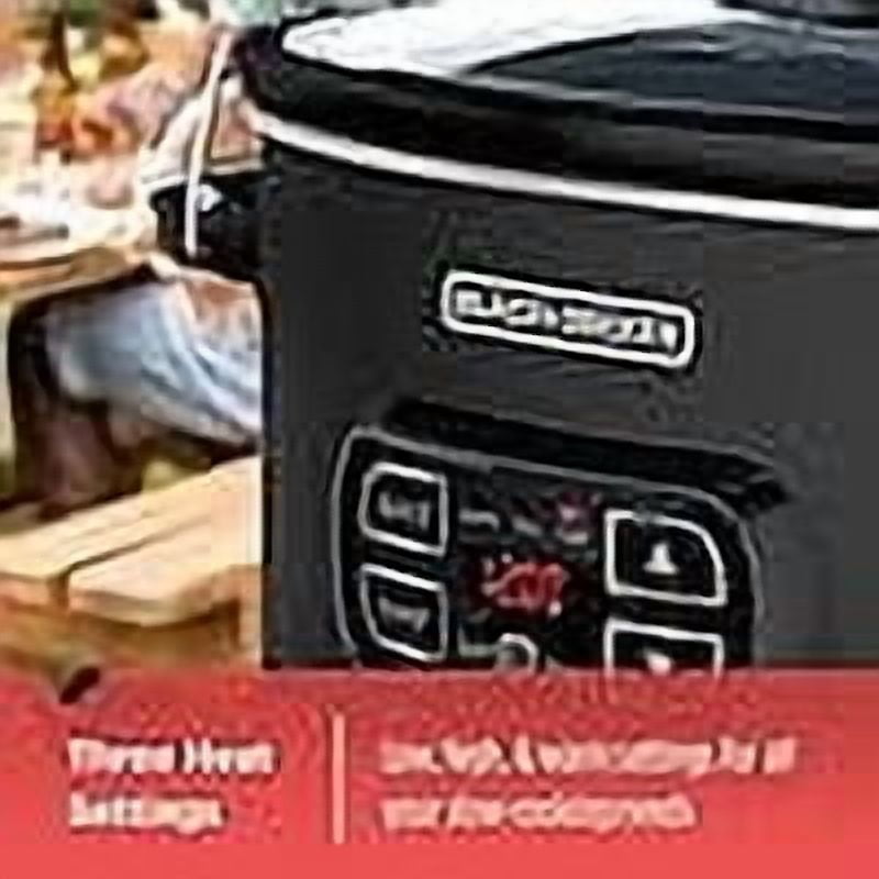 BLACK+DECKER 7-Quart Slow Cooker - SCD4007, Chalkboard Exterior, Locking Lid, 3 Heat Settings, Removable Stoneware Crock
