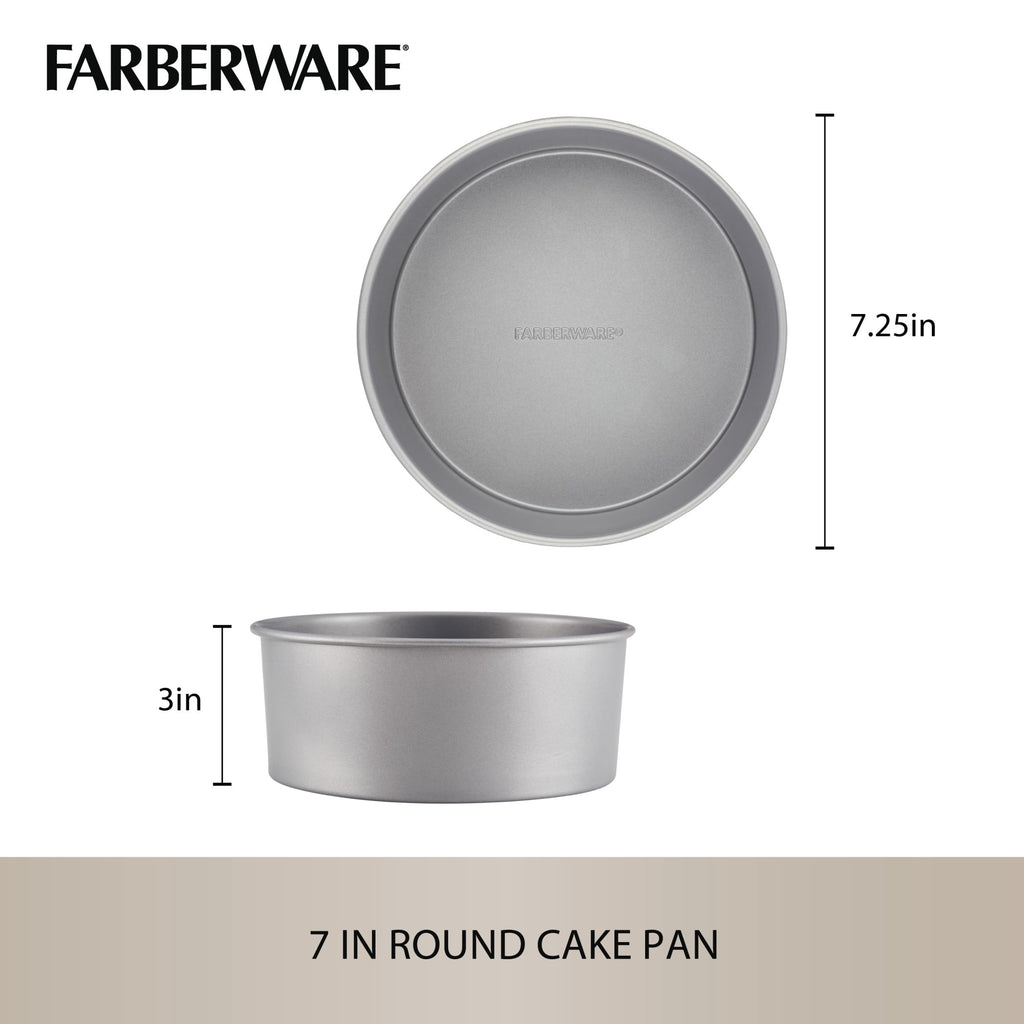 Farberware Specialty Bakeware 4 Pcs Nonstick Pressure Cookware Set - Dishwasher Safe and Oven Safe to 450°F, Gray