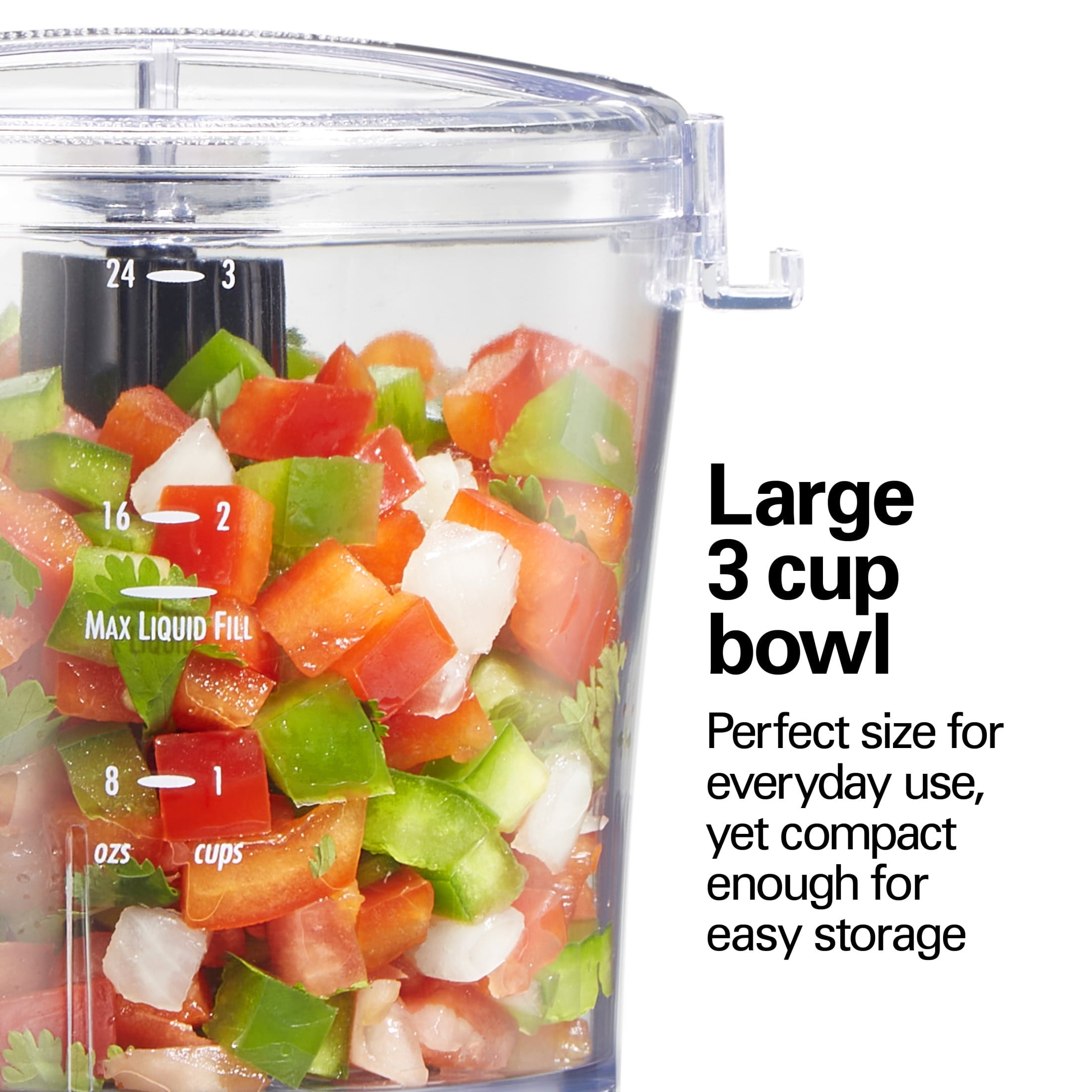 Hamilton Beach Electric Food Chopper & Mini Food Processor - 3-Cup, Black