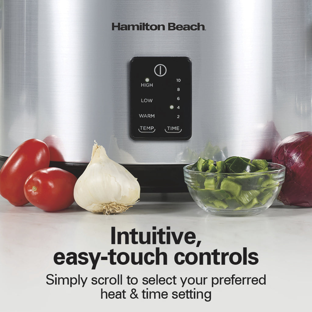 Hamilton Beach Programmable Stay or Go® Slow Cooker - 7 Quart Capacity, Silver, 33676