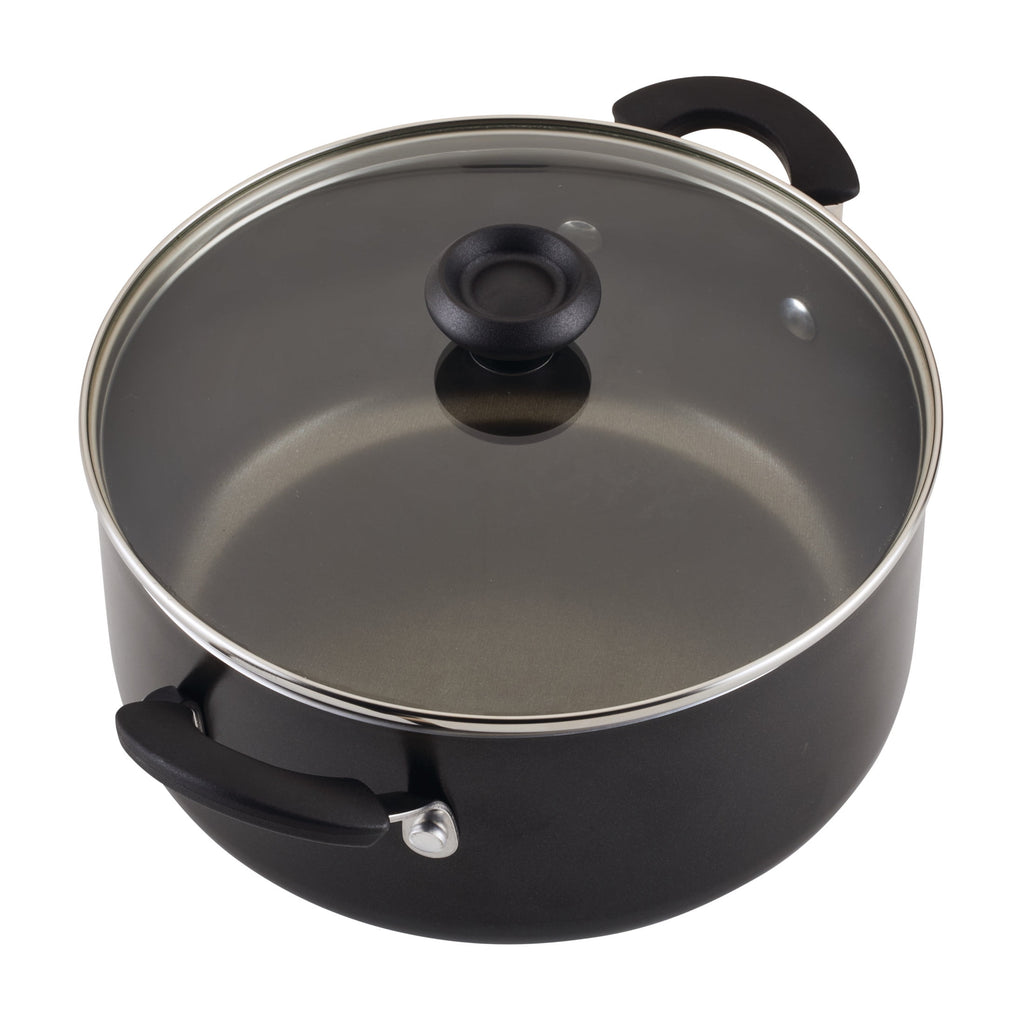 Farberware Easy Clean 22 Pcs Nonstick Cookware Set Includes Griddle Pan and Cooking Tools - Dishwasher Safe, Black