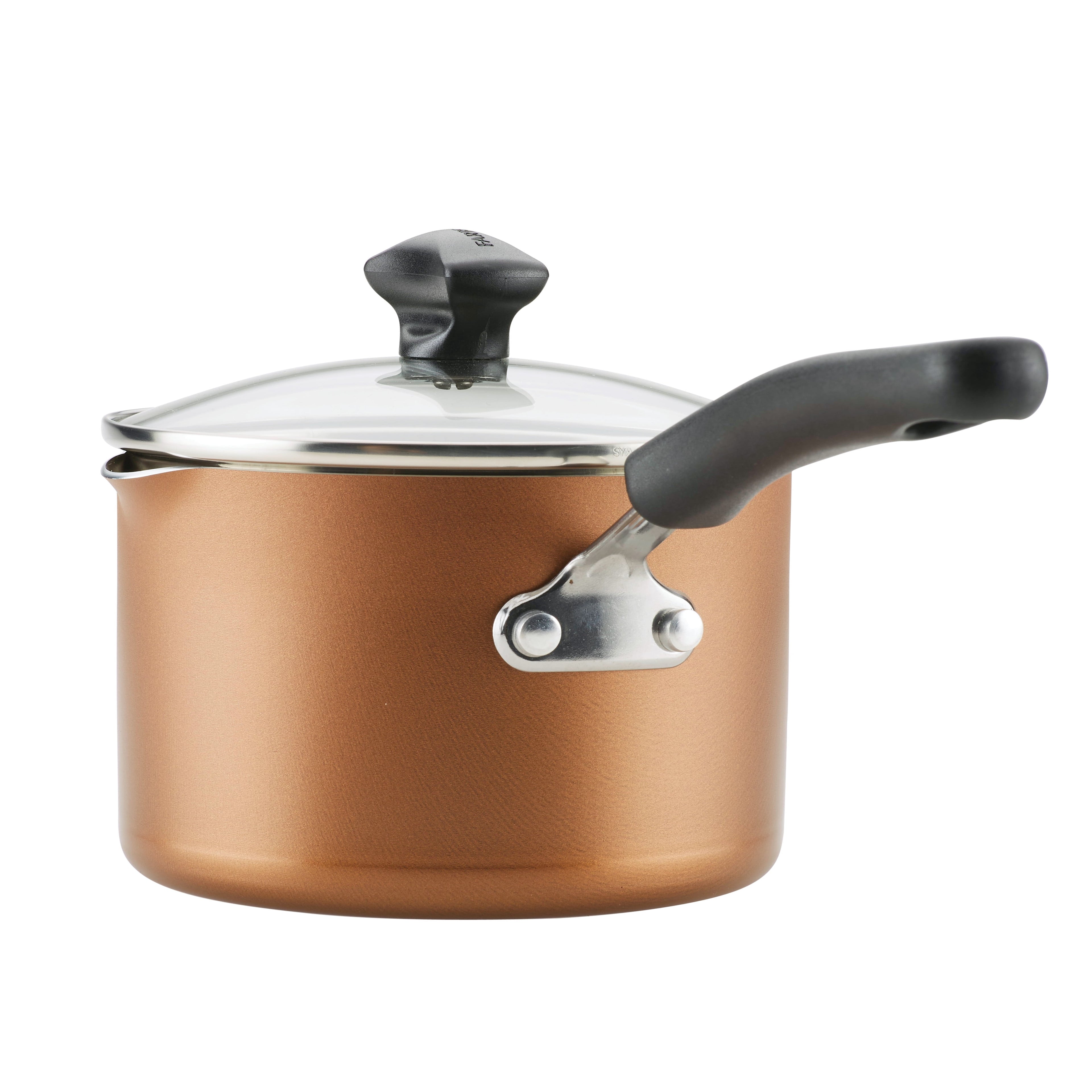 Farberware Cookstart Aluminum DiamondMax Nonstick Cookware Set - 15-Piece, Copper