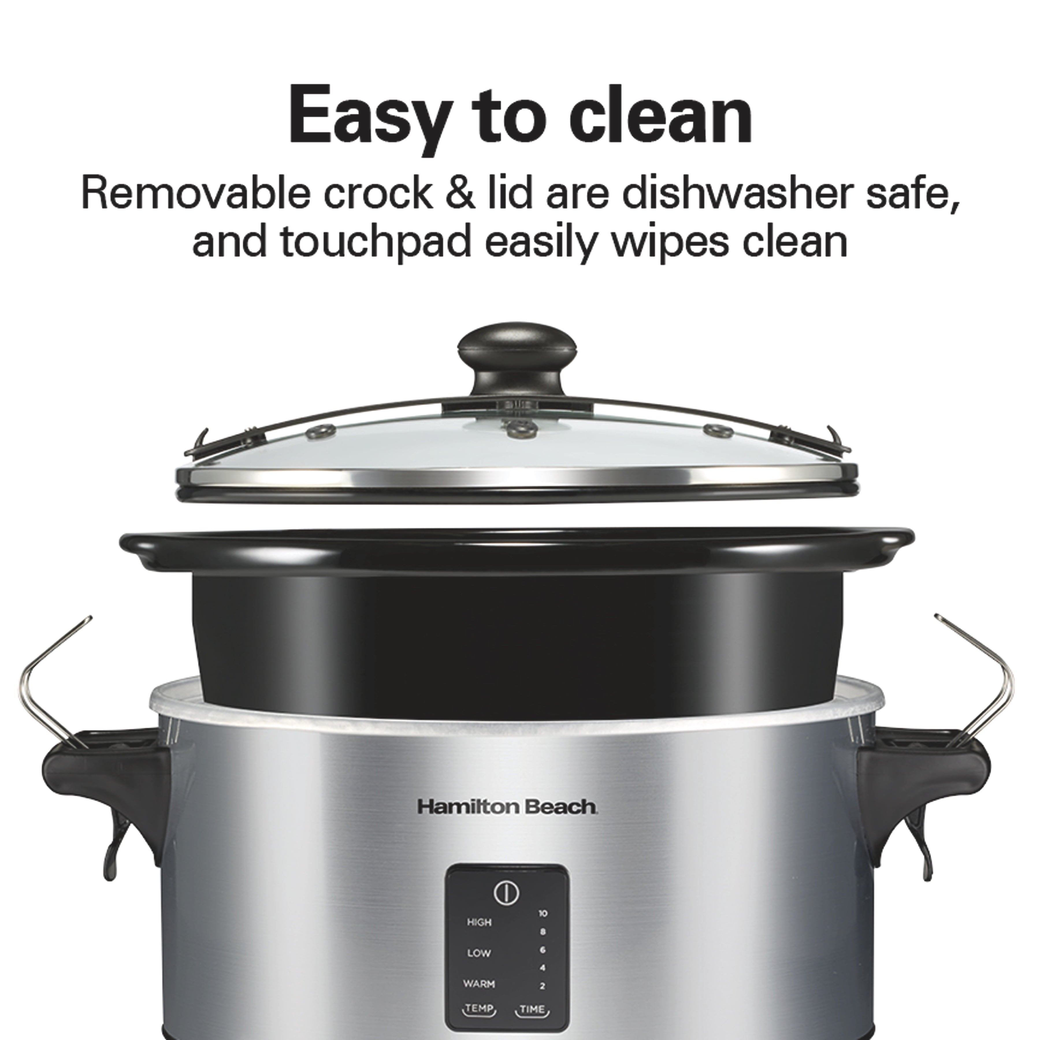 Hamilton Beach Programmable Stay or Go® Slow Cooker - 7 Quart Capacity, Silver, 33676