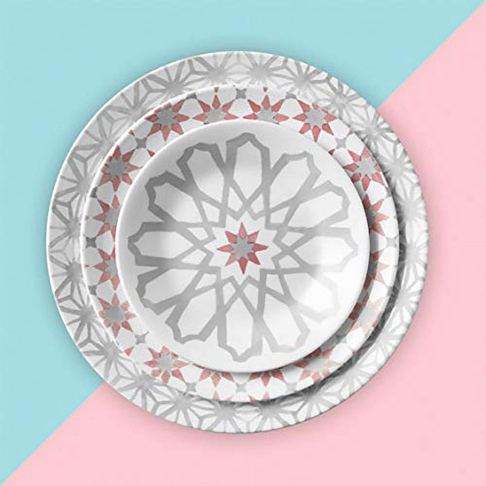 Corelle Heat Resistant Tableware Plates - Laminated Tempered Glass, (Set of 5)