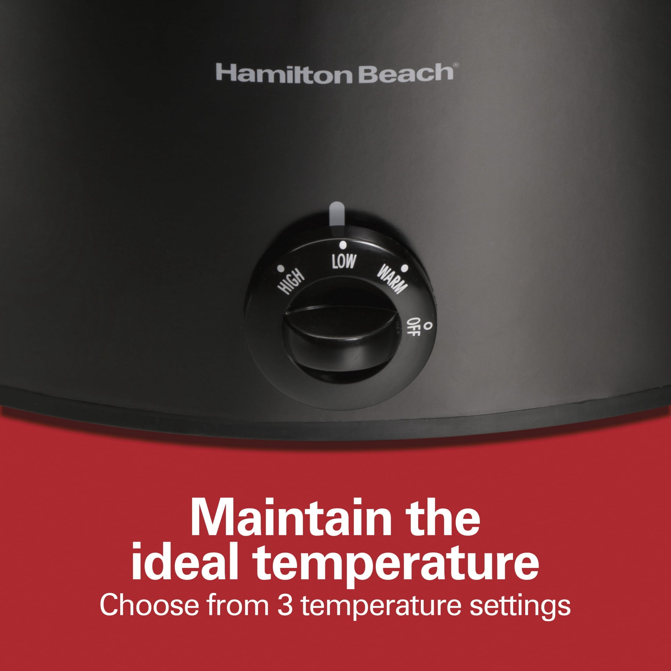 Hamilton Beach 6 Qt Slow Cooker - Stoneware Crock with Removable Pot, Black