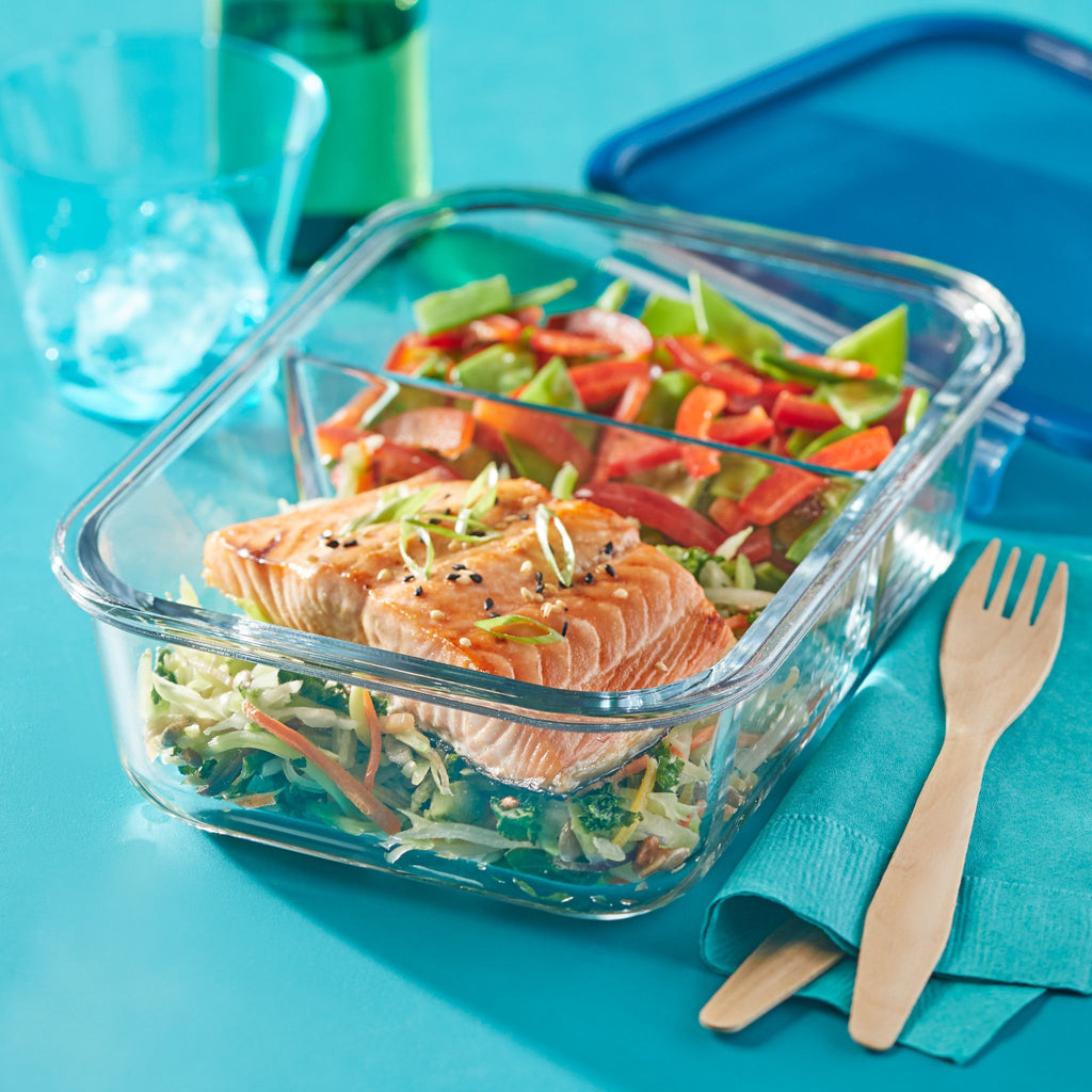 Pyrex MealBox Storage 5.5 Cup Rectangle Storage Container with Plastic Cover