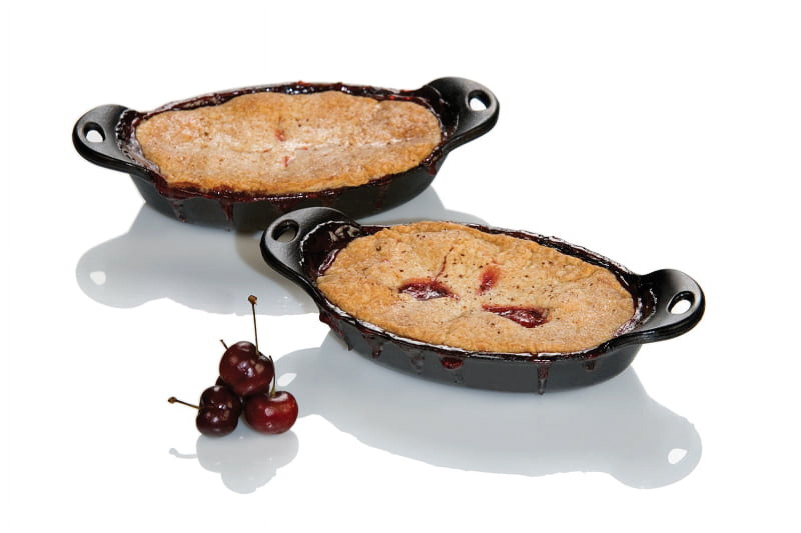 Lodge 9 Ounce Cast Iron Oval Mini Server - HMSOV, Heat Treated & Seasoned