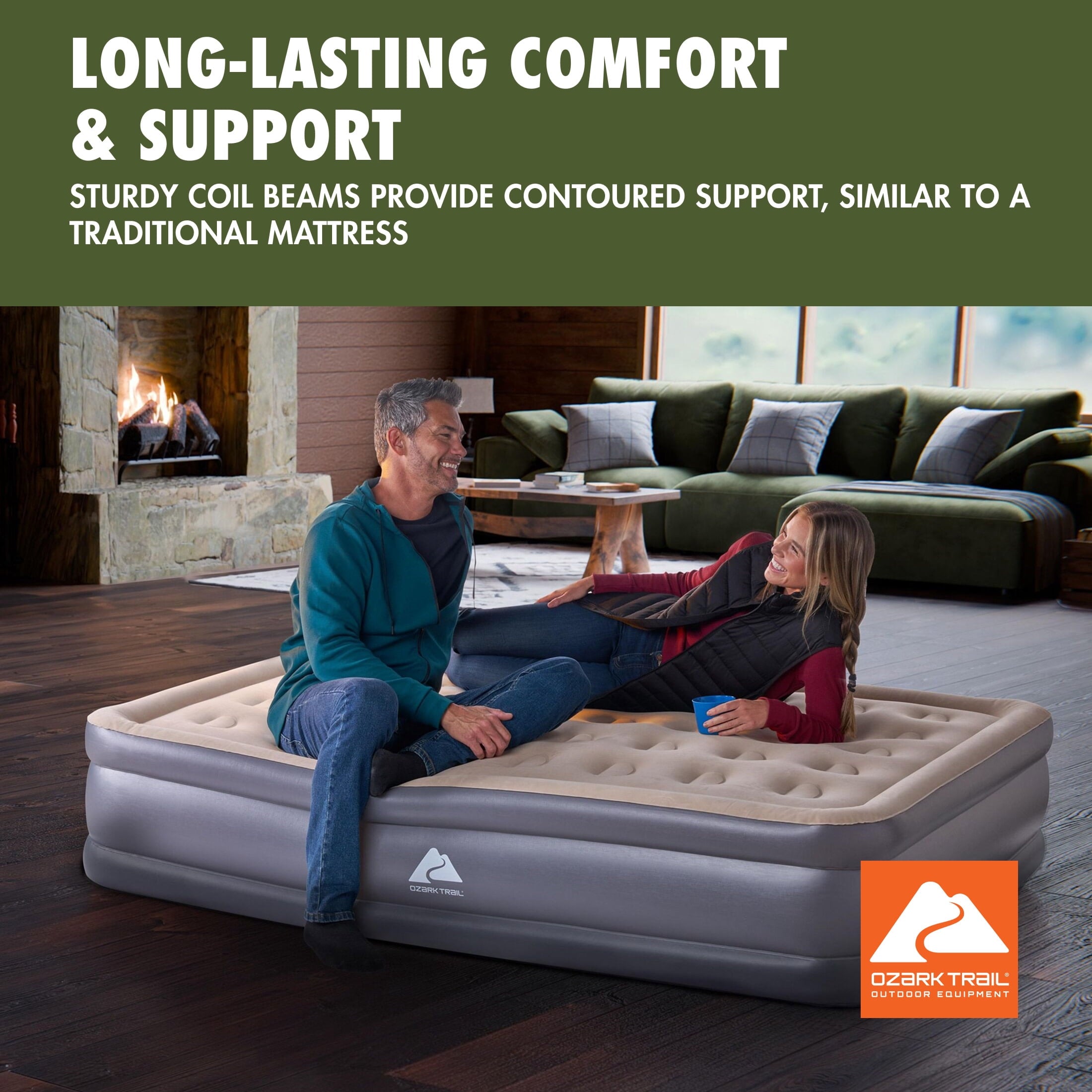 Ozark Trail 16" Full Air Mattress with Built-In Electric Pump
