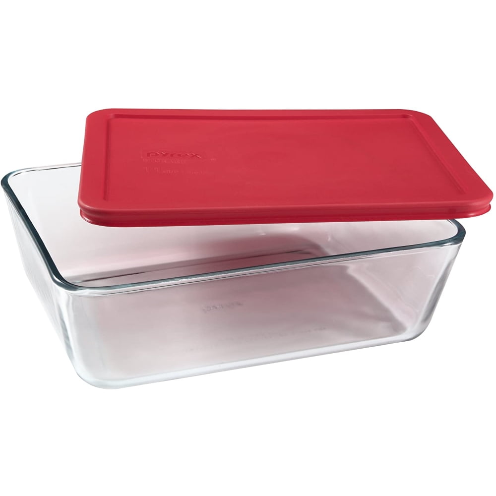 Pyrex Simply Store Rectangular Glass Food Storage Dish - 11-Cup (Pack of 2)