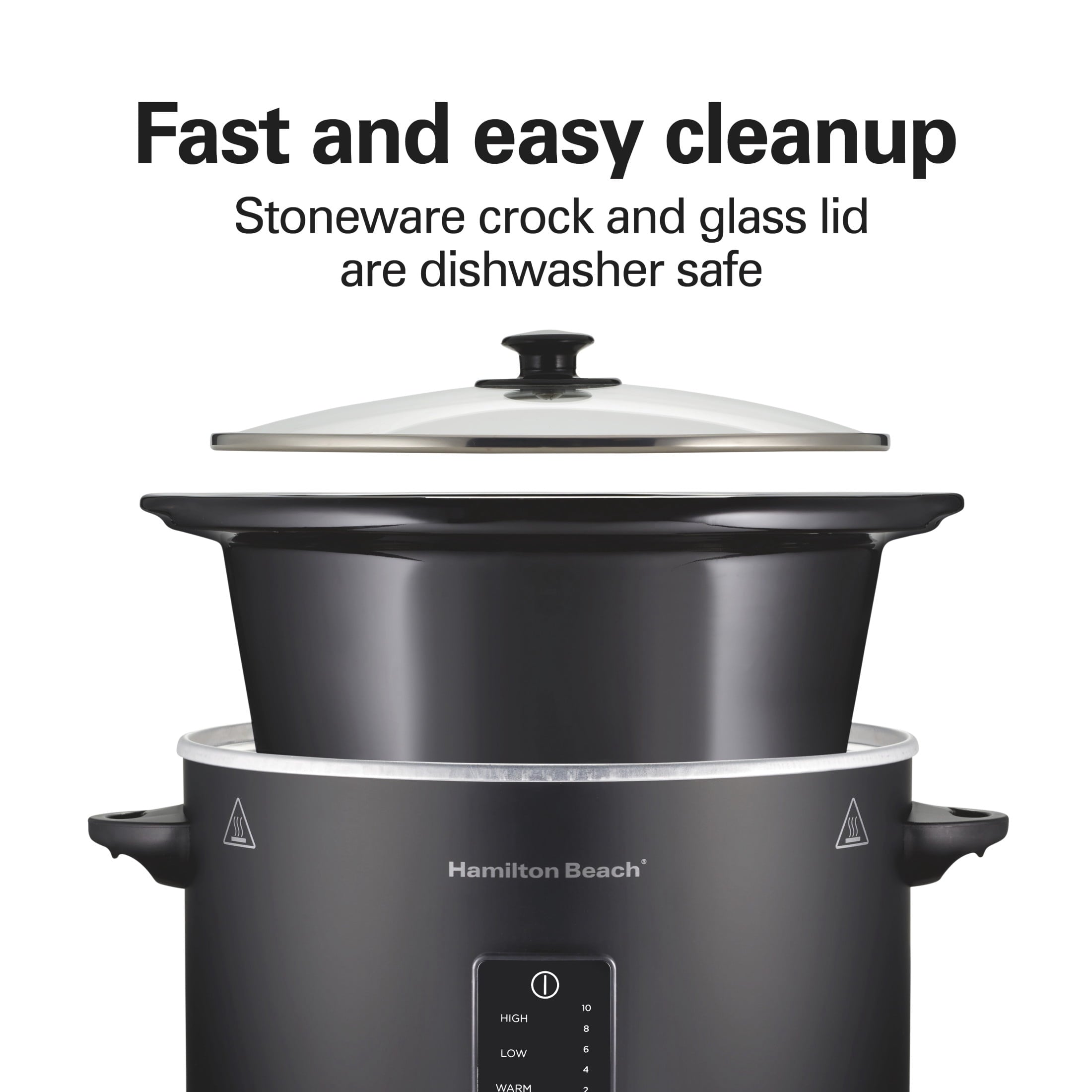 Hamilton Beach 5 Qt Programmable Slow Cooker - Stoneware Crock with Removable Pot, Black