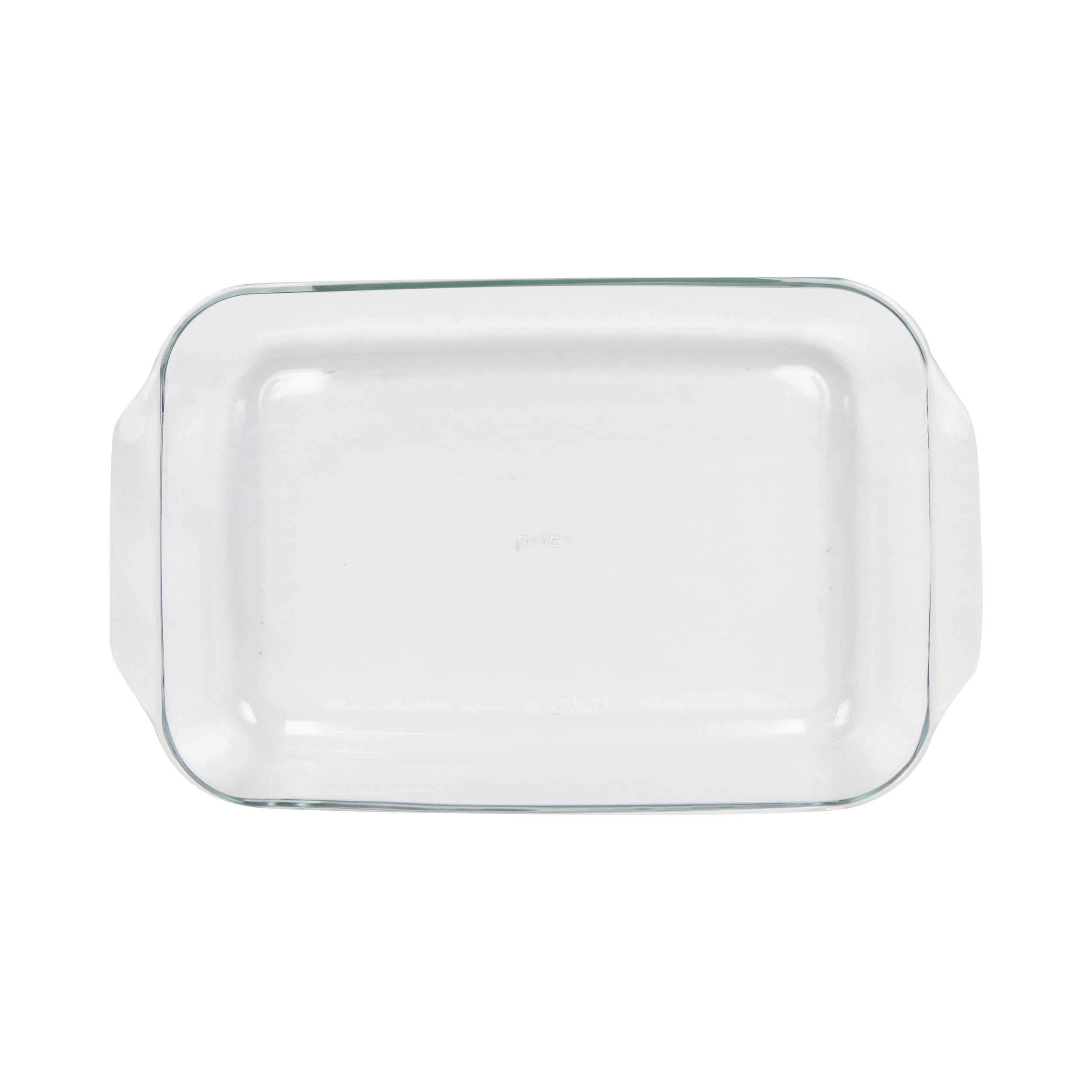 Pyrex (1) 233 3qt Clear Glass Rectangle Baking Dish and (1) 233-PC Red Plastic Lid