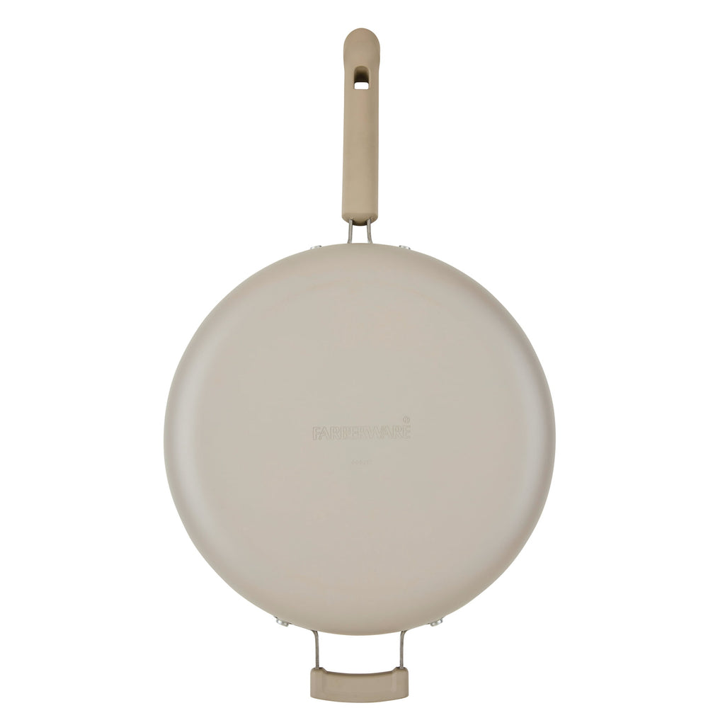 Farberware TrueCook 6qt Ceramic Jumbo Cooker - Dishwasher and Oven Safe, Taupe