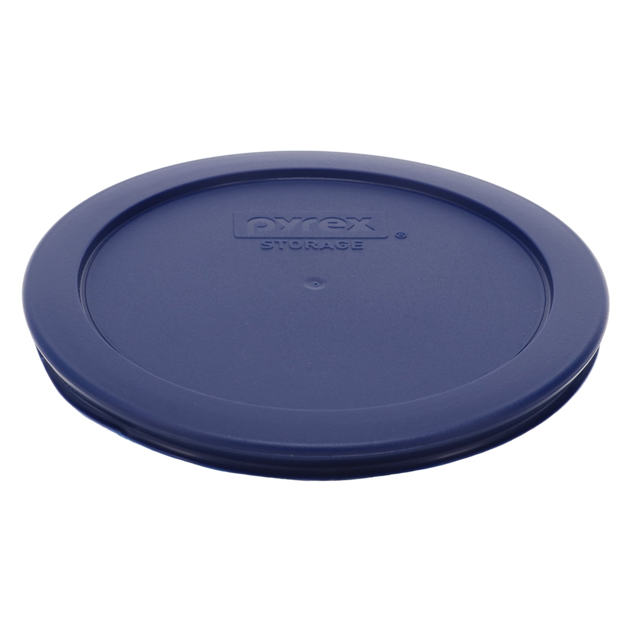 Pyrex 7201 Round Glass Food Storage Bowl w/ 7201-PC Dark Blue Lid Cover (4-Pack)