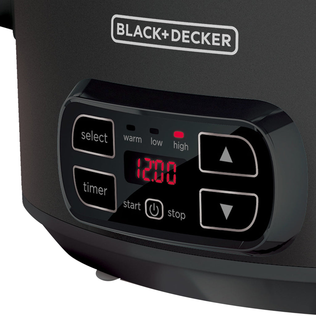 BLACK+DECKER 7-Quart Slow Cooker - SCD4007, Chalkboard Exterior, Locking Lid, 3 Heat Settings, Removable Stoneware Crock