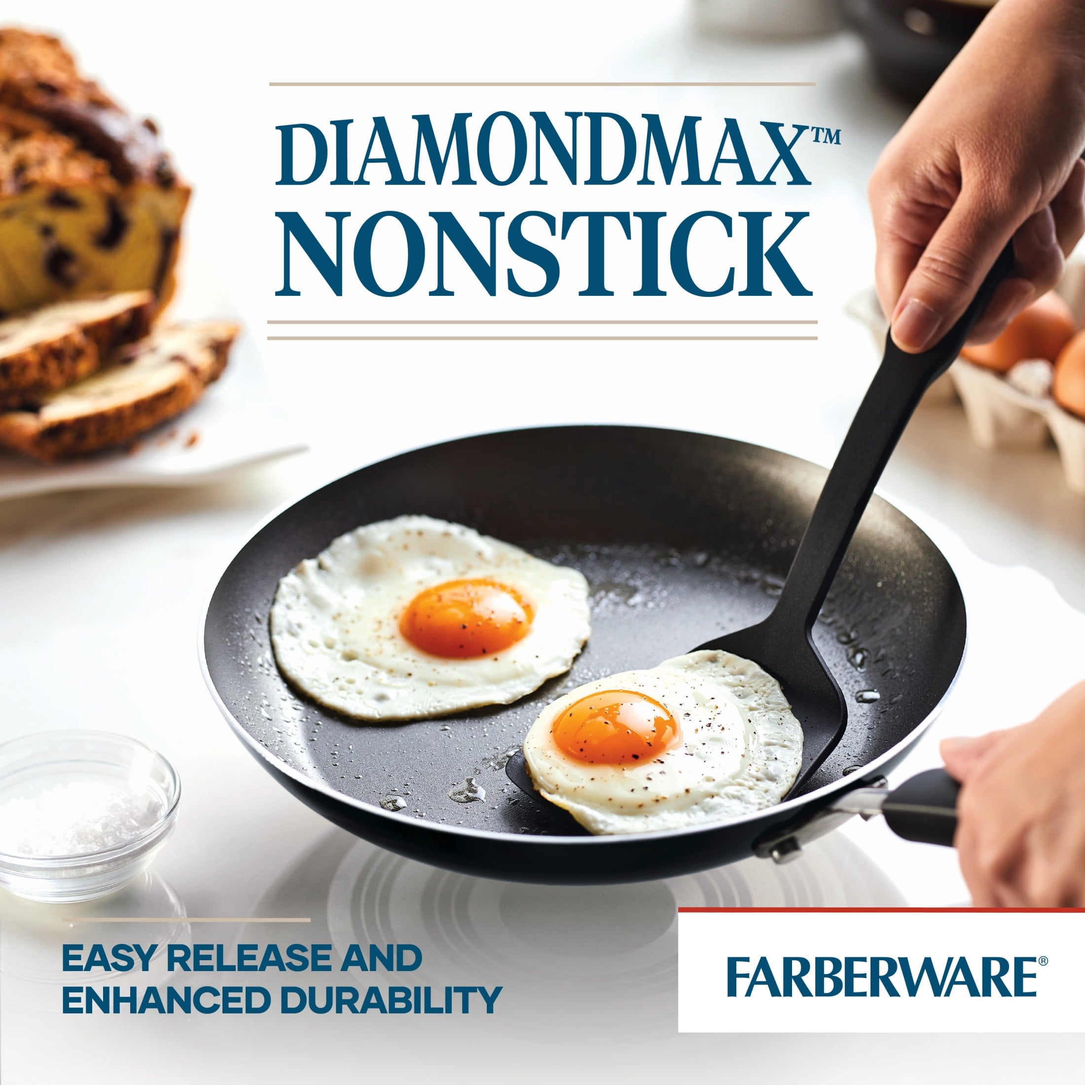 Farberware Easy Clean 22 Pcs Nonstick Cookware Set Includes Griddle Pan and Cooking Tools - Dishwasher Safe, Black