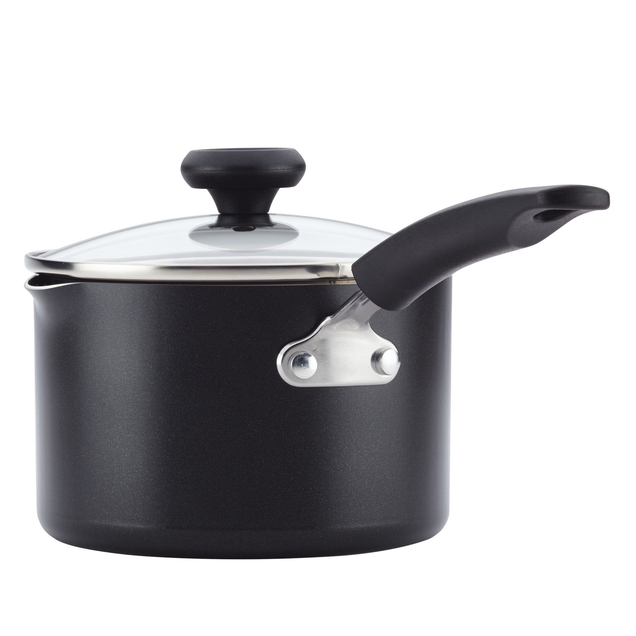 Farberware Easy Clean 12 Pcs Nonstick Cookware Set with Cooking Tools - Dishwasher Safe, Black