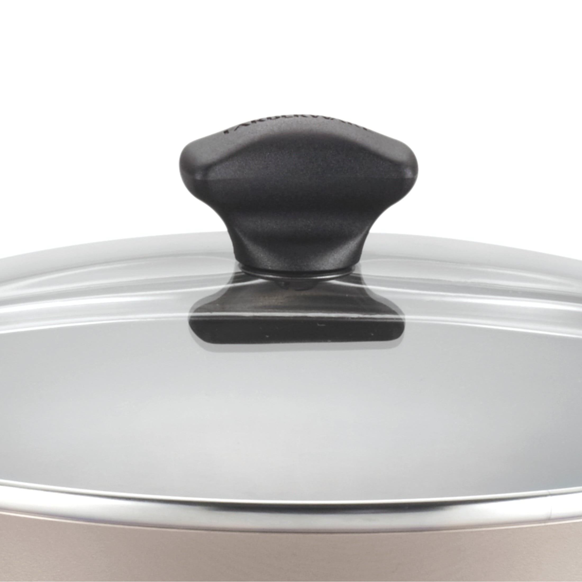 Farberware Dishwasher Safe Nonstick 6 Quart Jumbo Cooker/ Chef's Pan with Helper Handle and Glass Lid - Great for Family Meals, Dishwasher Safe, Champagne