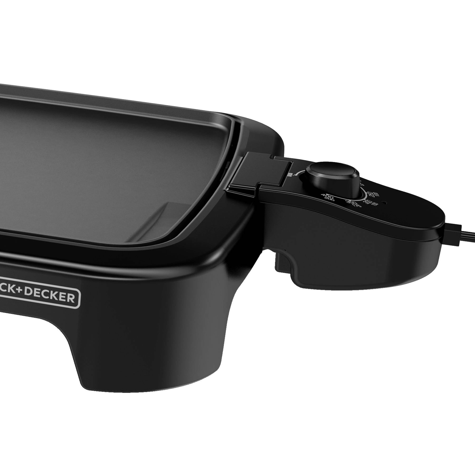 BLACK+DECKER Non-Stick Temperature Controlled 8 Serving Black Griddle