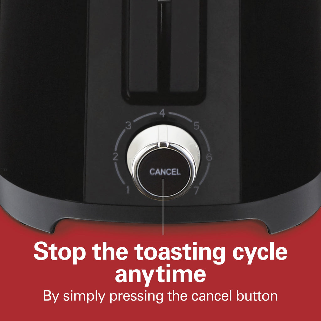 Hamilton Beach 2-Slice Toaster with Extra-Wide Slots - Toast Boost, and Removable Crumb Tray, Black