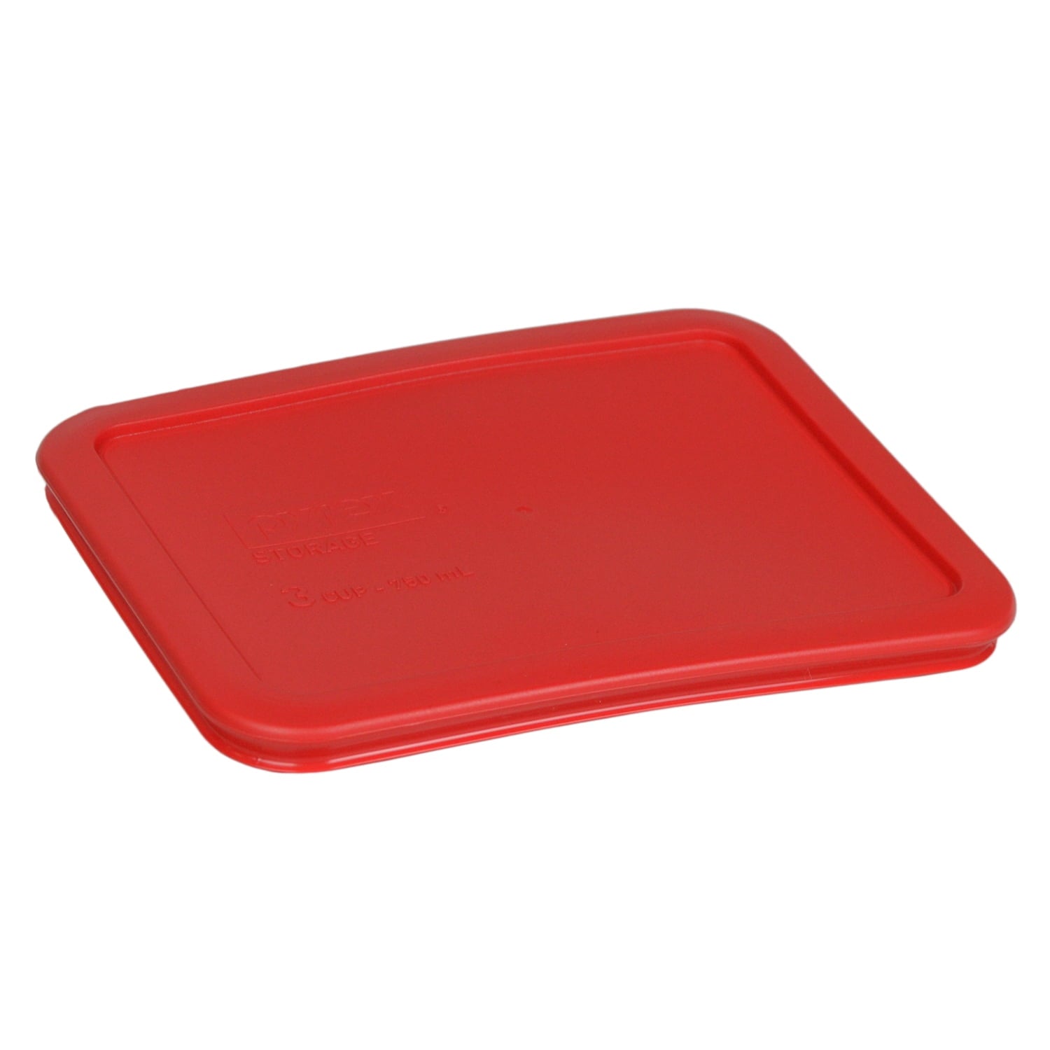 Pyrex (1) 7210 3-Cup Glass Dish & (1) 7210-PC Red Lid