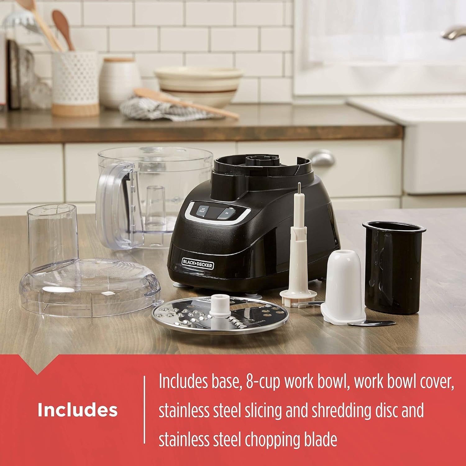 BLACK+DECKER 8-Cup Food Processor - FP1600B