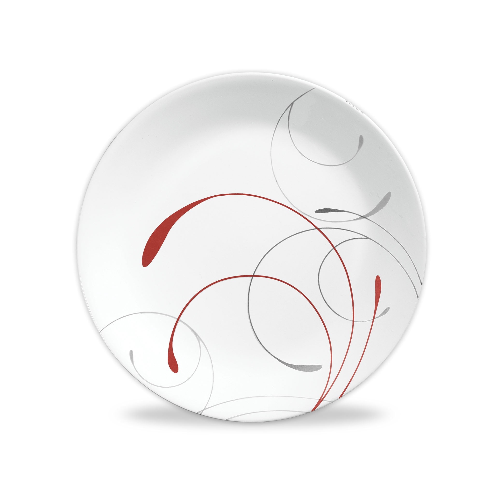 Corelle Splendor - White and Red Round Dinner Plate, 10.25" - 2-Pack
