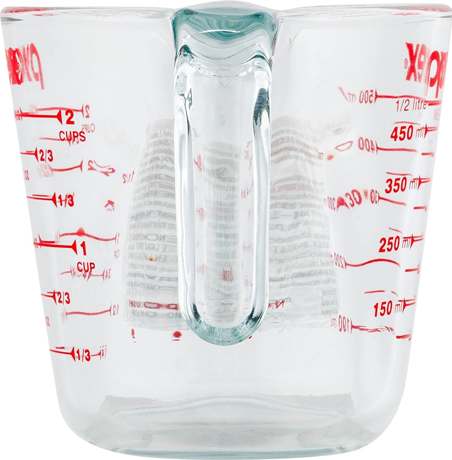Pyrex Prepware 6001075 2-cup Measuring Cup - Red Graphics, Clear