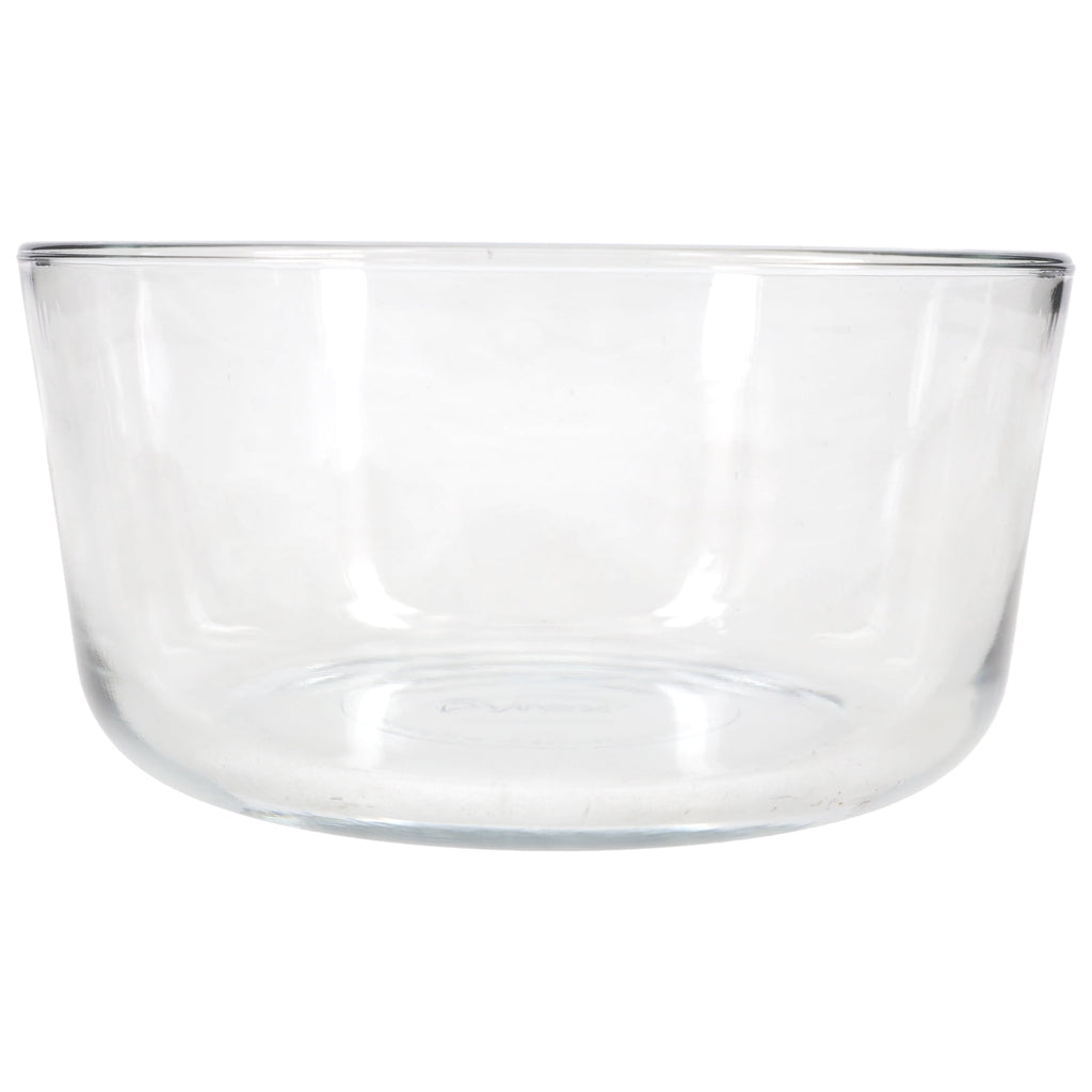 Pyrex 7201 Round Glass Food Storage Bowl w/ 7201-PC Dark Blue Lid Cover (4-Pack)