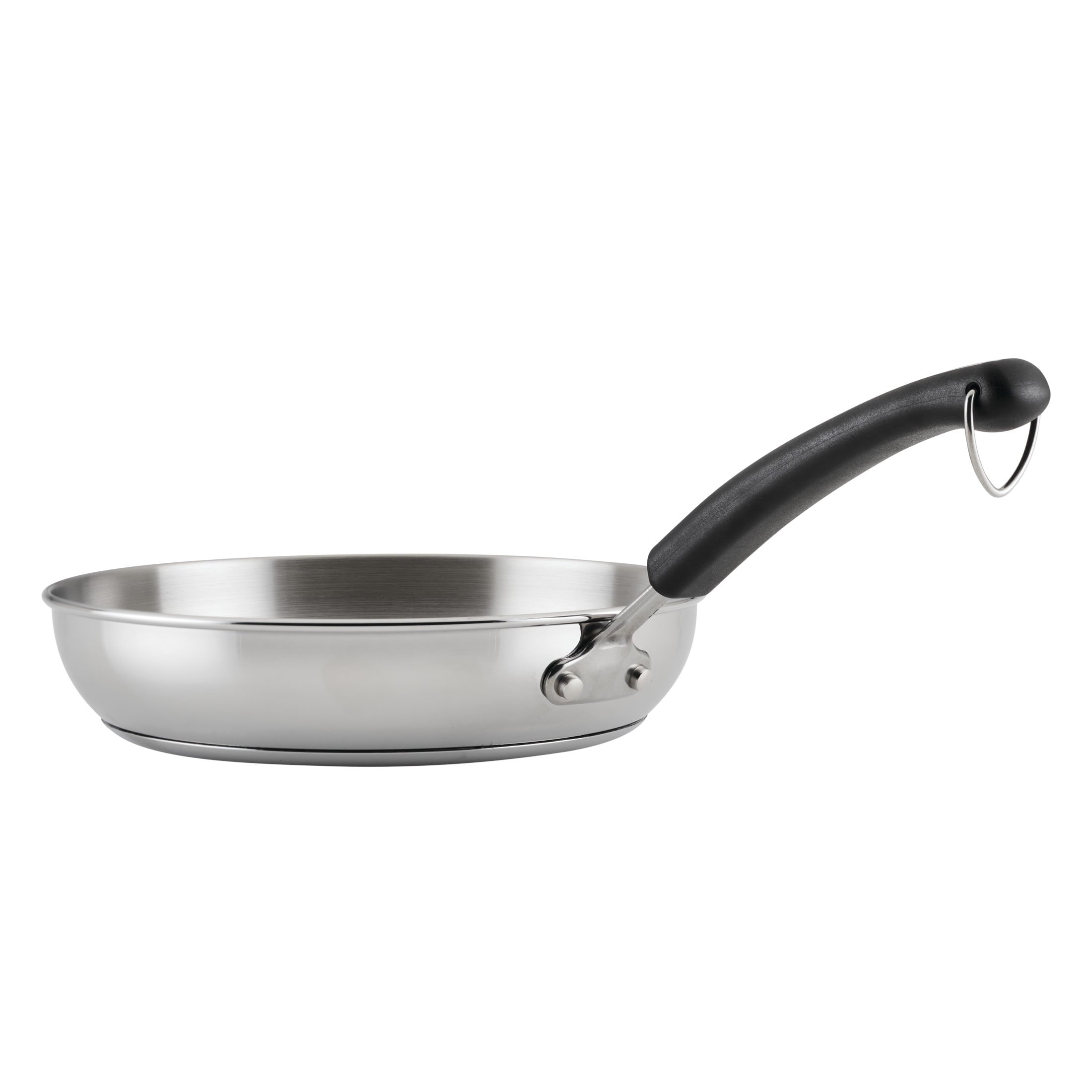 Farberware Brilliance 10 Inch Stainless Steel Frying Pan - Induction Compatible, Metal Utensil and Dishwasher Safe, Stainless Steel