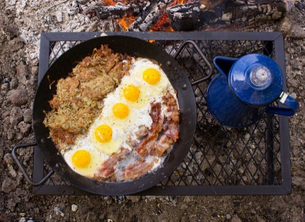 Lodge Cast Iron 15" Carbon Steel Skillet - CRS15, with double loop handles
