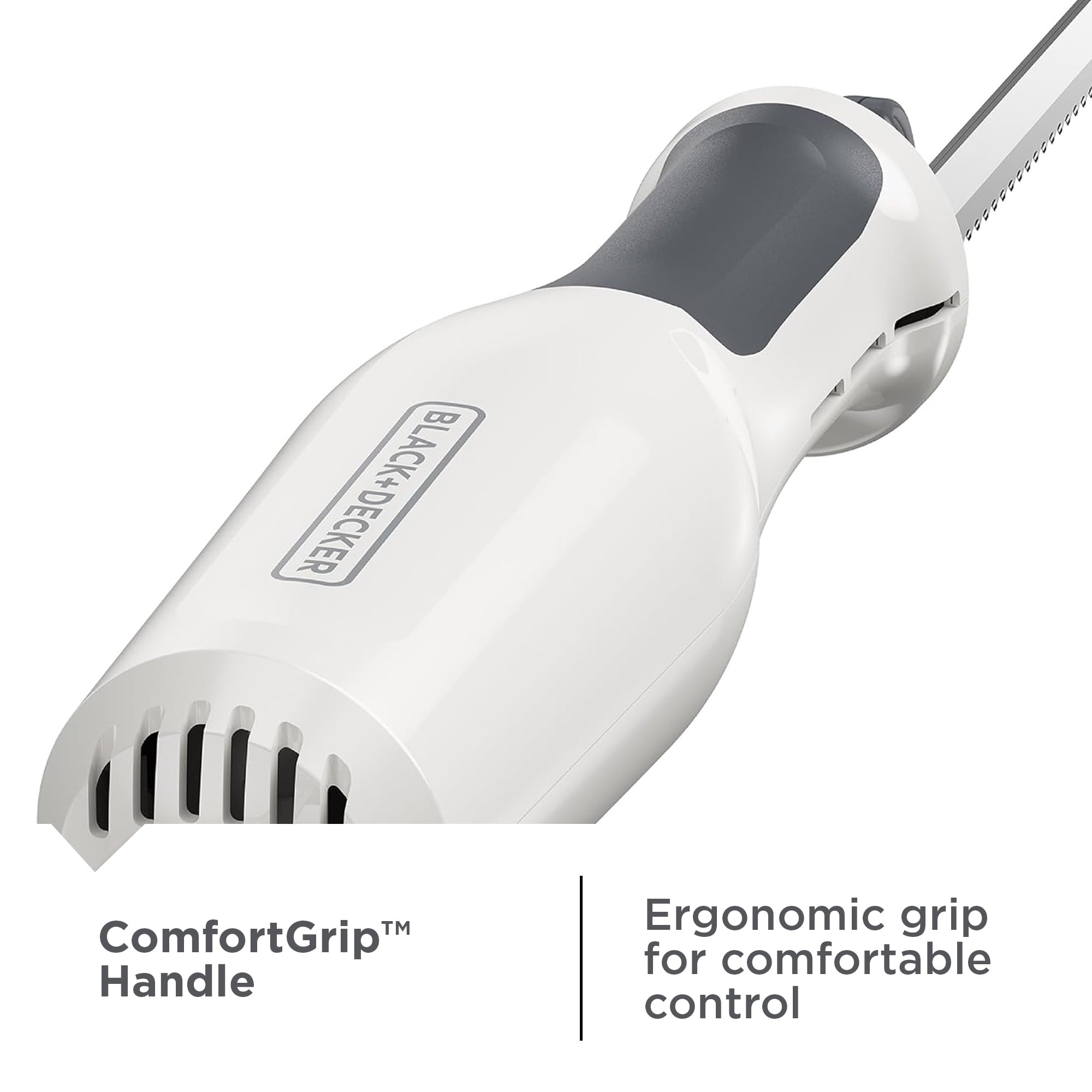 BLACK+DECKER 9-Inch Electric Carving Knife - Stainless Steel, White