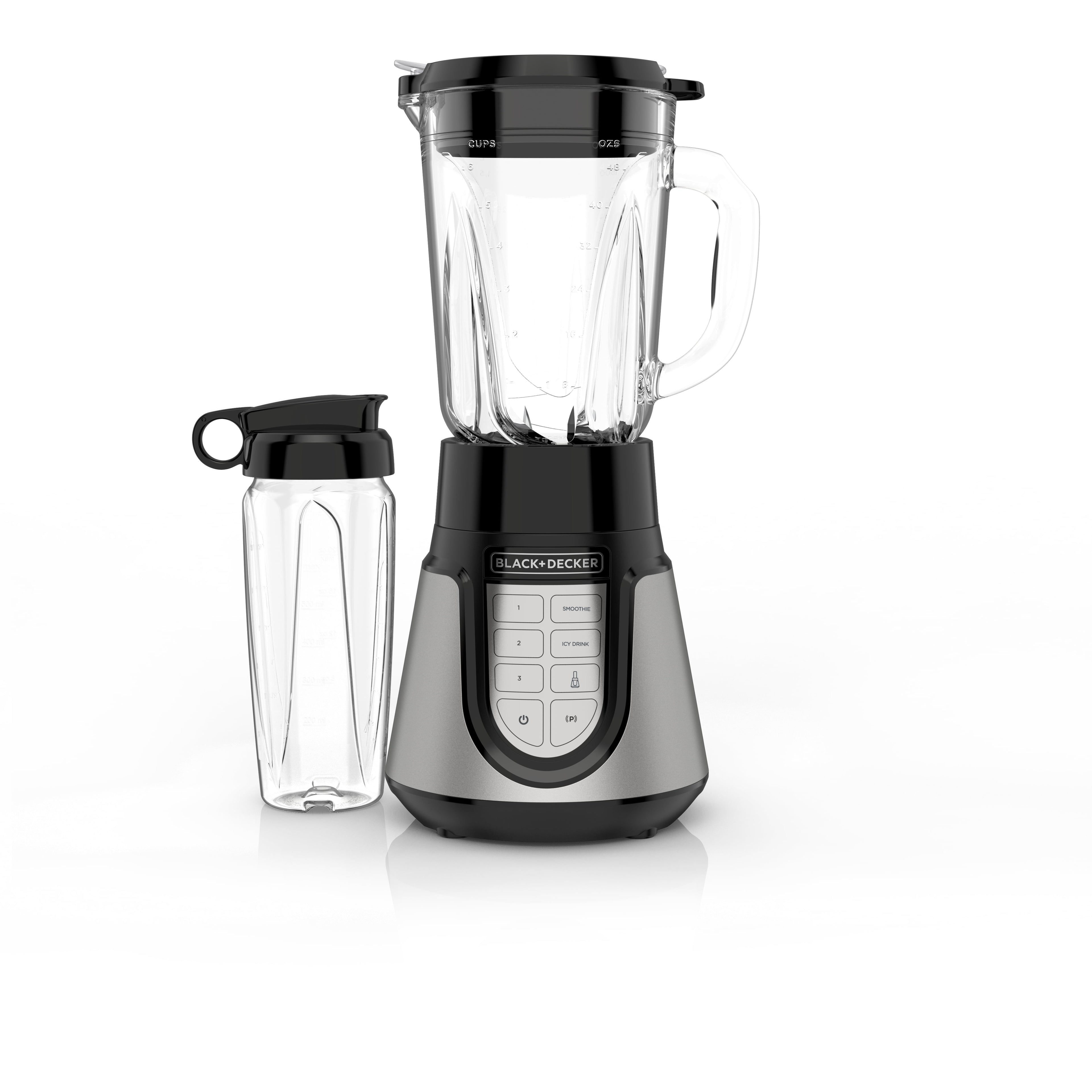 BLACK+DECKER Quiet Blender with 48 oz Glass Jar and 1000W Power - 3 Speeds