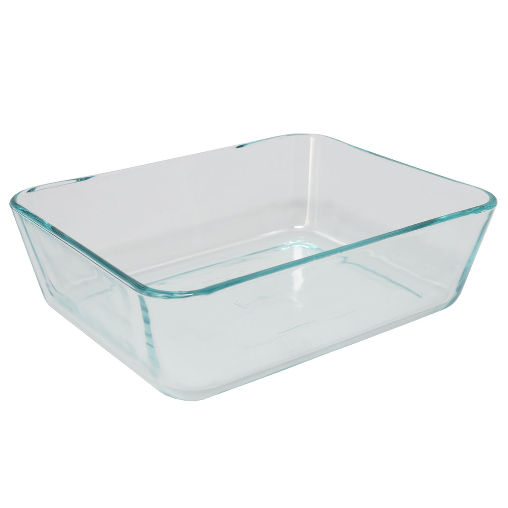 Pyrex 7212 11-Cup Rectangle Glass Food Storage Dish with 7212-PC Berry Pink Plastic Lid Cover