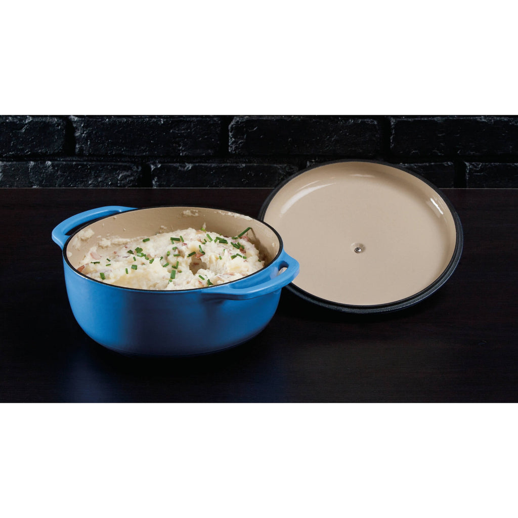 Lodge Cast Iron 4.5 Quart Enameled Dutch Oven - Blue