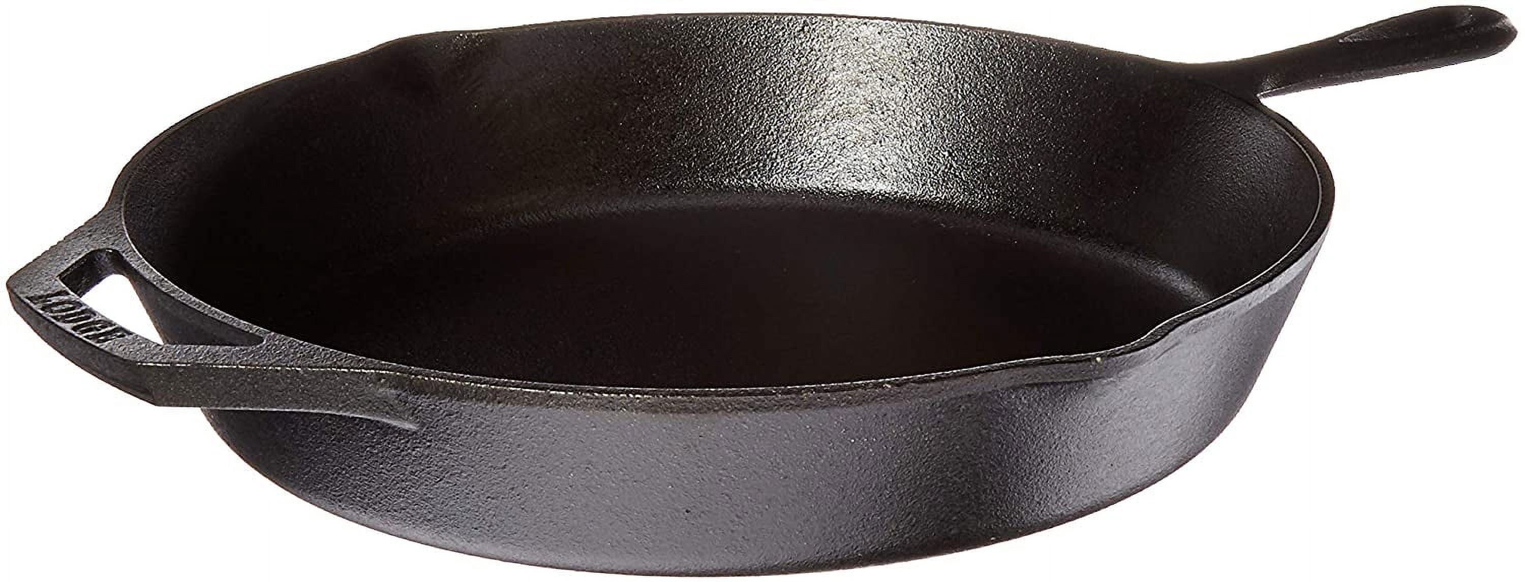 Lodge Wildlife Series-12 Inch Seasoned Cast Iron Skillet with Bear Scene and Assist Handle - 12", Black