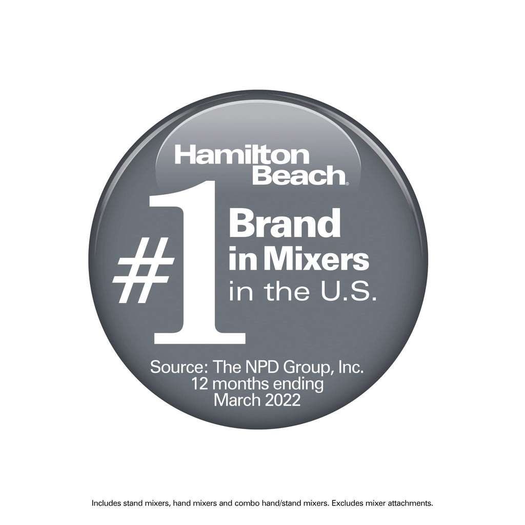 Hamilton Beach Classic Stand and Hand Mixer Combo for Kitchen - 4 Quart, 6 Speeds with Quick Burst, Black