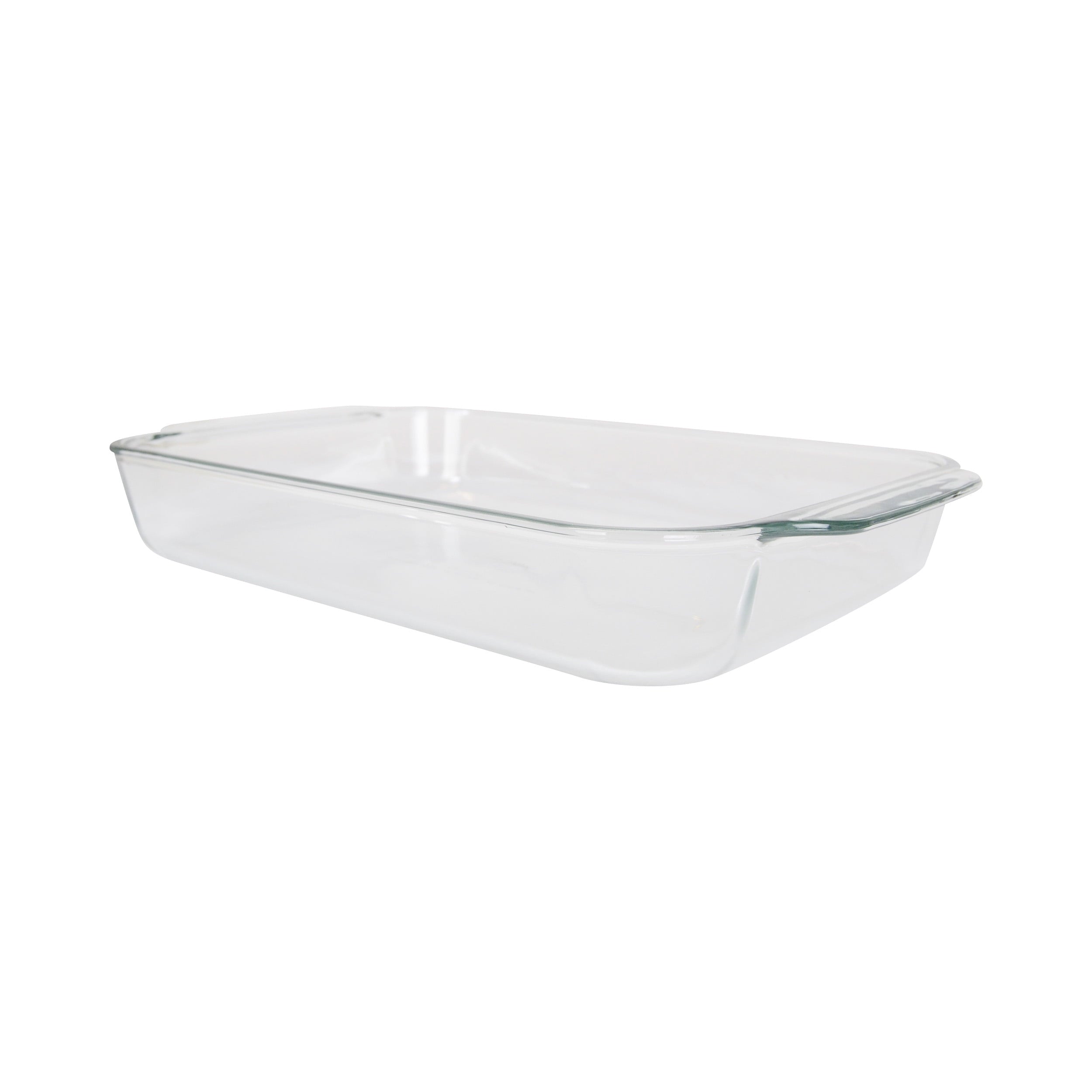 Pyrex (1) 233 3qt Clear Glass Rectangle Baking Dish and (1) 233-PC Red Plastic Lid