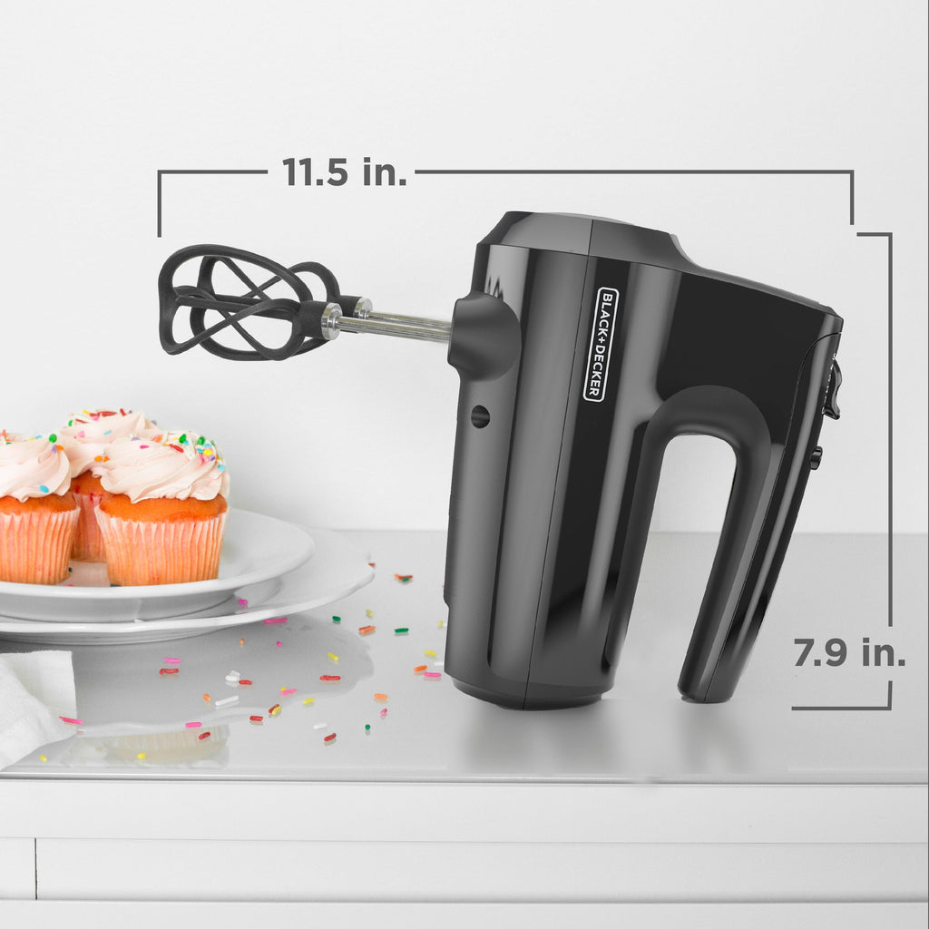 BLACK+DECKER Helix Performance 5-Speed Premium Hand Mixer - Nylon, Black