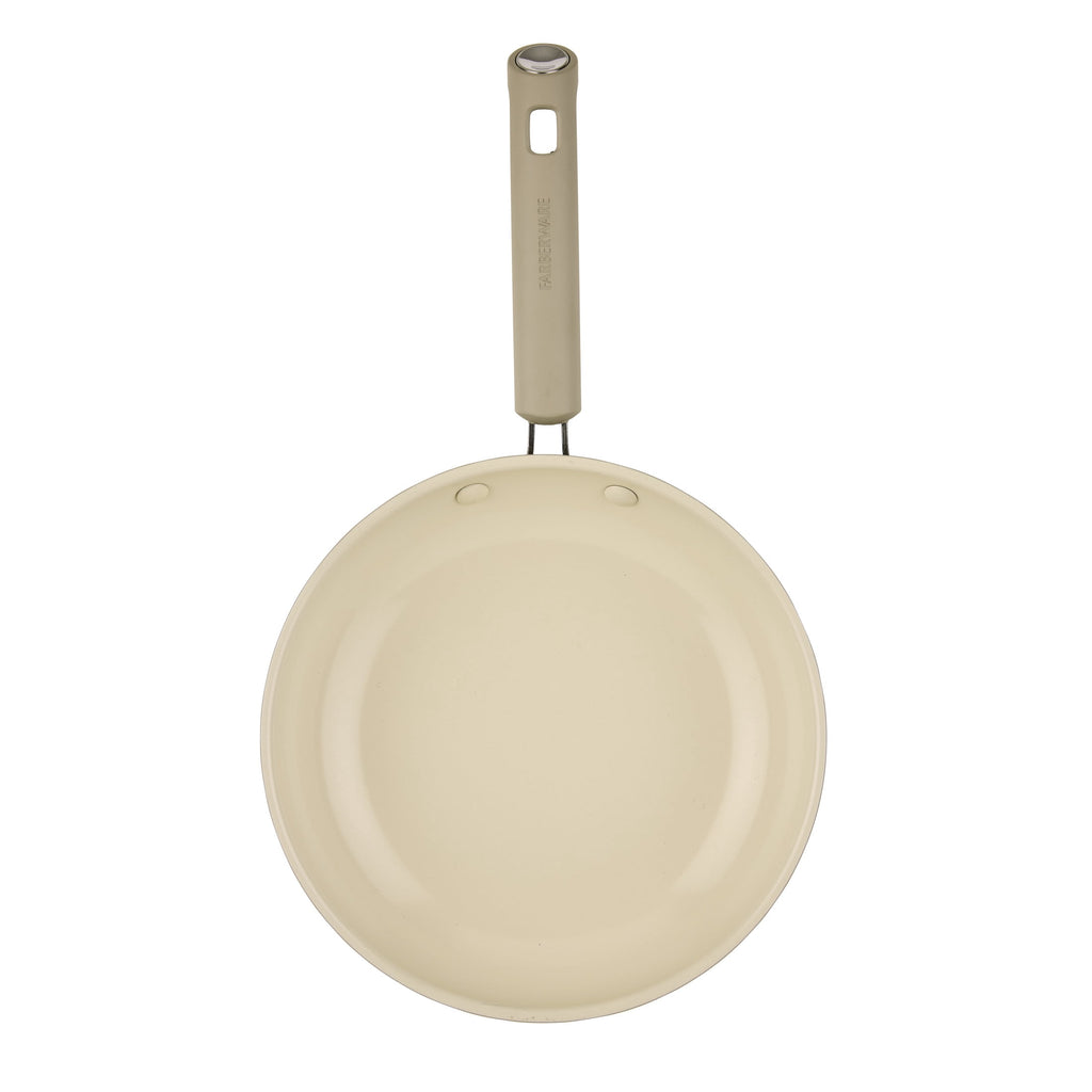 Farberware TrueCook 12pc Ceramic Cookware Set - Dishwasher and Oven Safe, Taupe