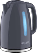 BLACK+DECKER KE1555GY 1.7L Cordless Electric Kettle with Rapid Boil - Grey