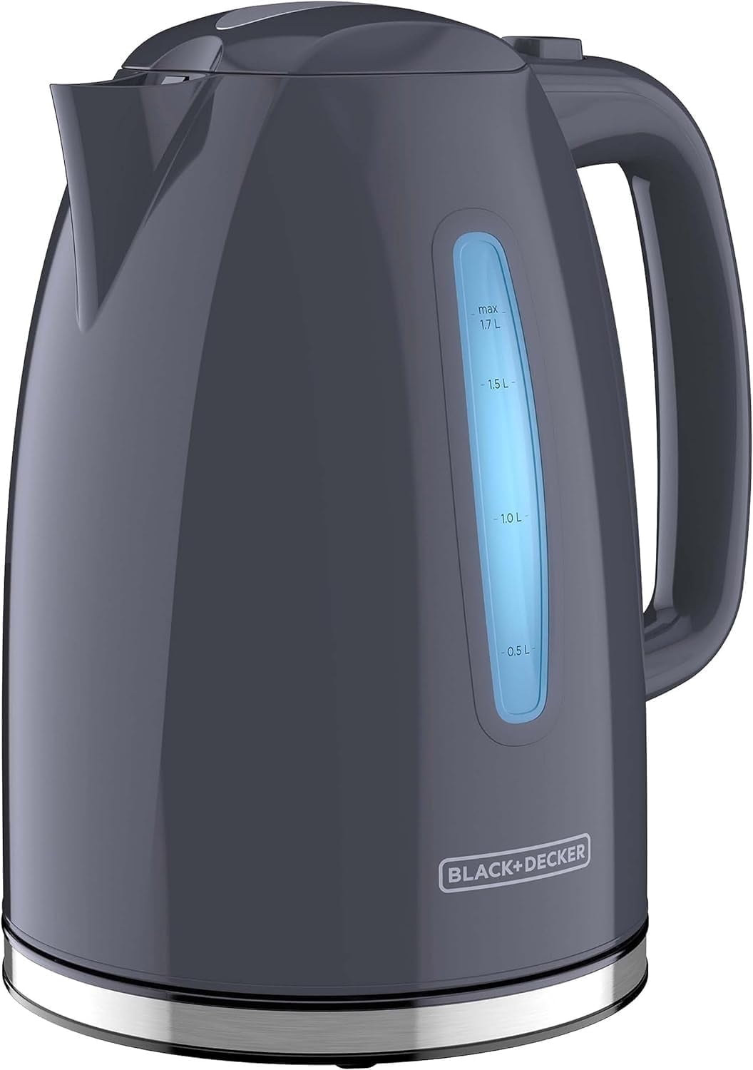BLACK+DECKER KE1555GY 1.7L Cordless Electric Kettle with Rapid Boil - Grey