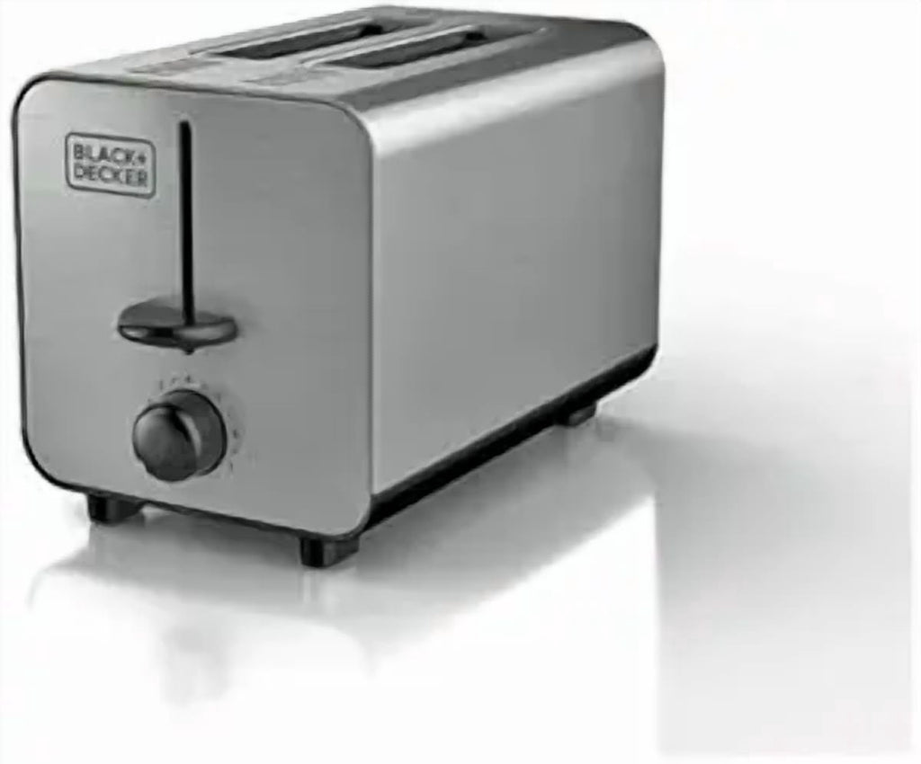 BLACK+DECKER 2-Slice Stainless Steel Toaster with 7 Toast Shades - Extra-Wide Self-Centering Slots