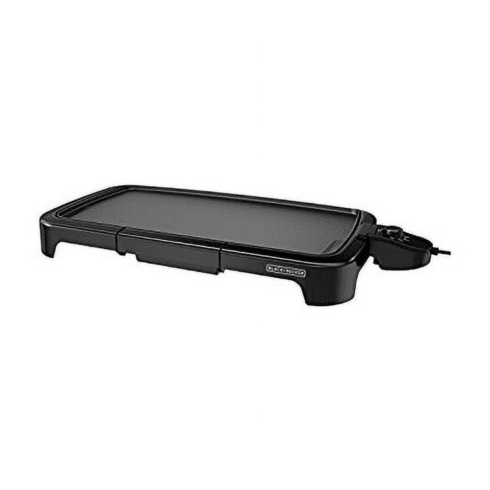 BLACK+DECKER Non-Stick Temperature Controlled 8 Serving Black Griddle