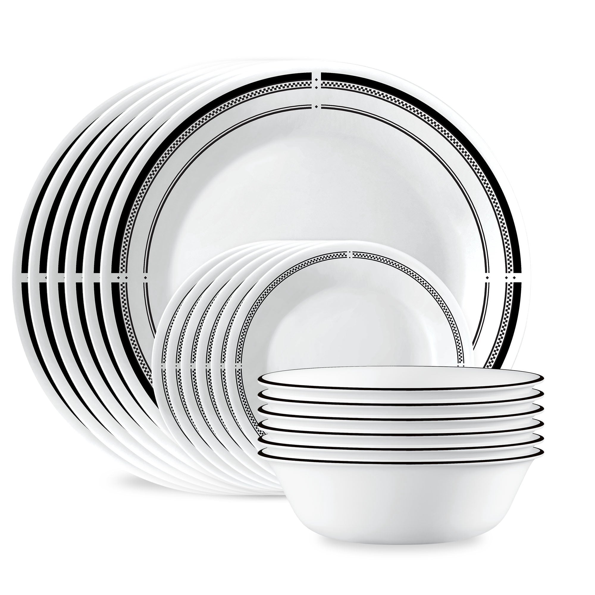 Corelle Brasserie 18-Piece Glass Dinnerware Set (Service for 6)