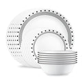 Corelle City Block 18-Piece Glass Dinnerware Set (Service for 6)