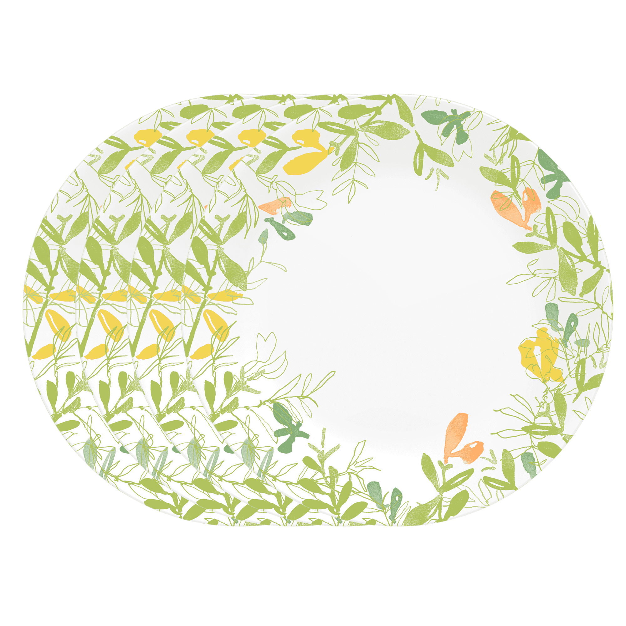 Corelle Contemporary Fruits 10.25" Dinner Plates (Set of 4)