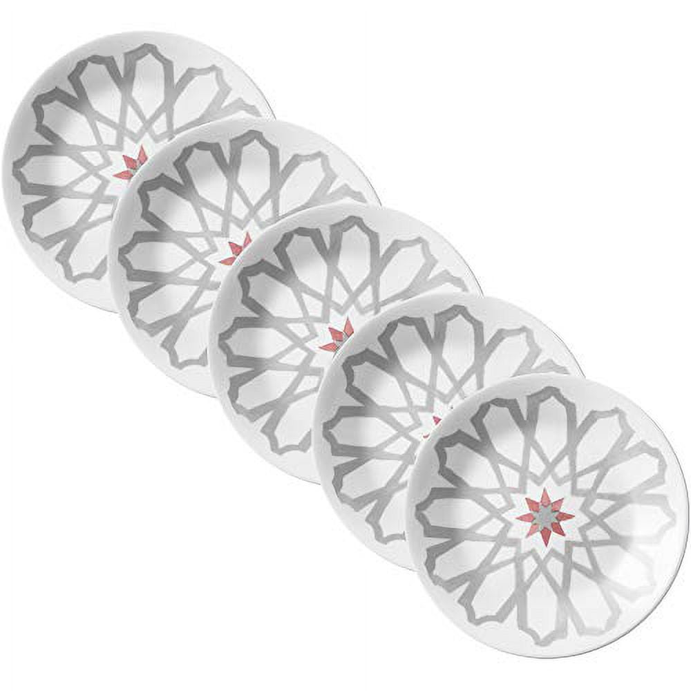 Corelle Heat Resistant Tableware Plates - Laminated Tempered Glass, (Set of 5)