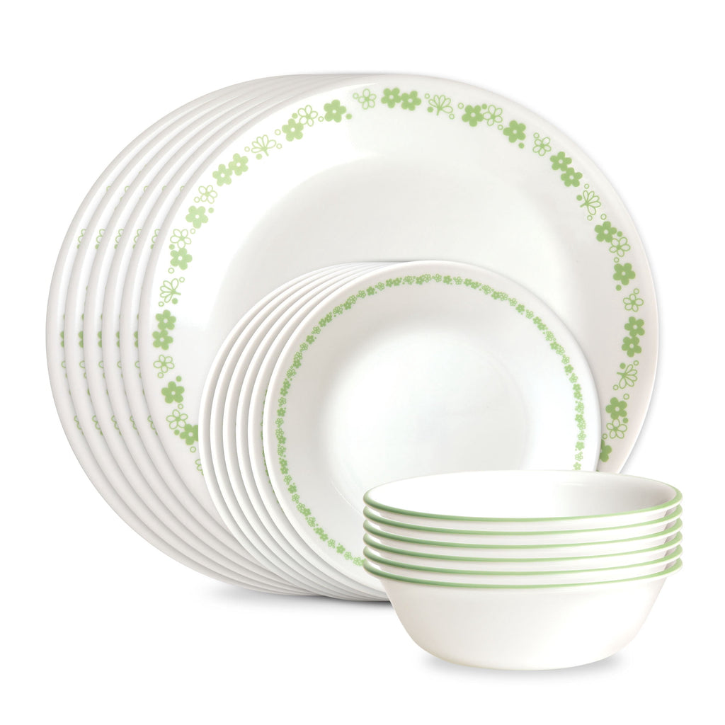 Corelle Spring Blossom 18-Piece Glass Dinnerware Set (Service for 6)