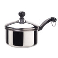 Farberware Classic Series 1 Quart Stainless Steel Sauce Pan with Lid - Induction Compatible, Metal Utensil and Dishwasher Safe, Stainless Steel