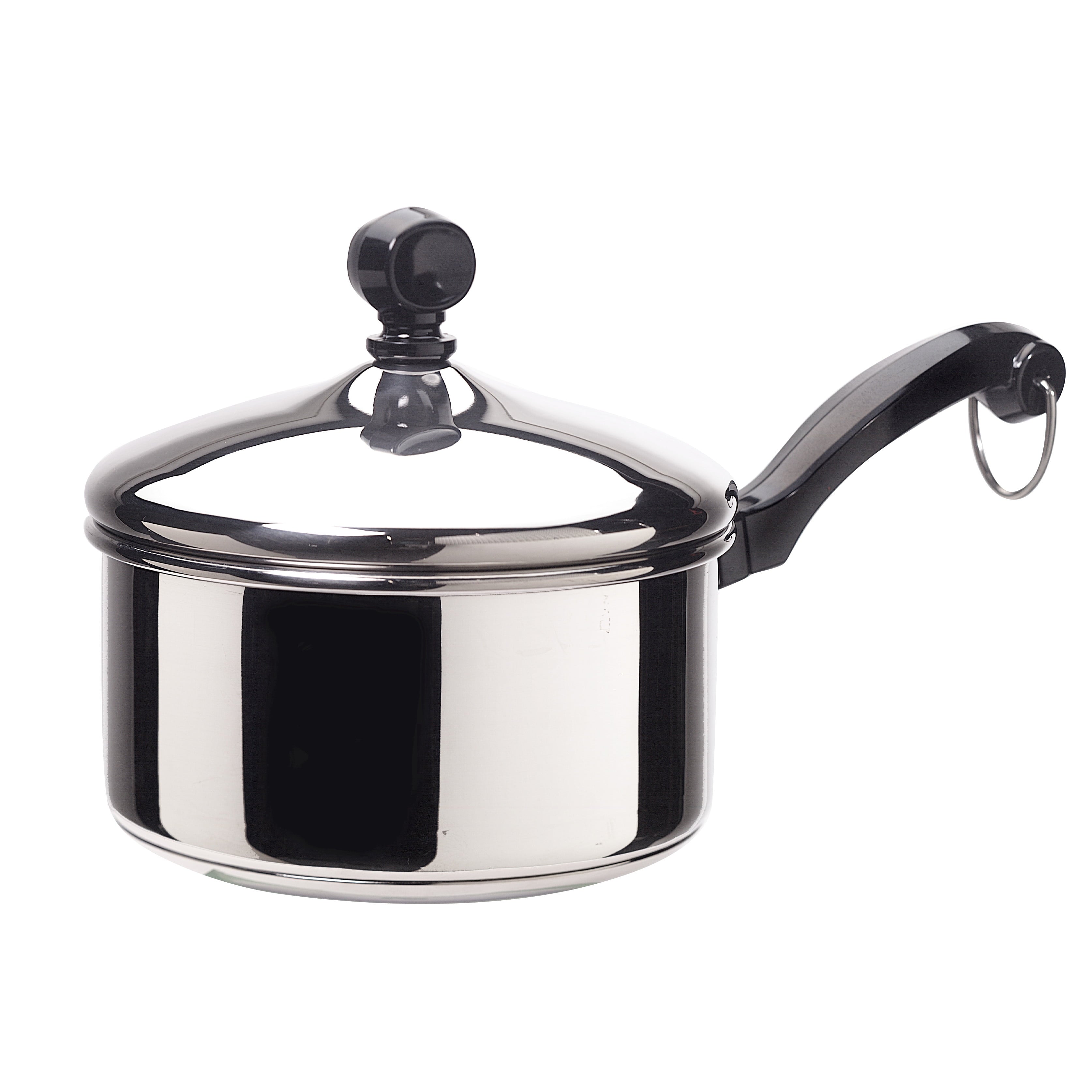 Farberware Classic Series 1 Quart Stainless Steel Sauce Pan with Lid - Induction Compatible, Metal Utensil and Dishwasher Safe, Stainless Steel